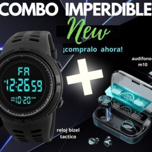 Audífonos M10 + Reloj Táctico Bizel
