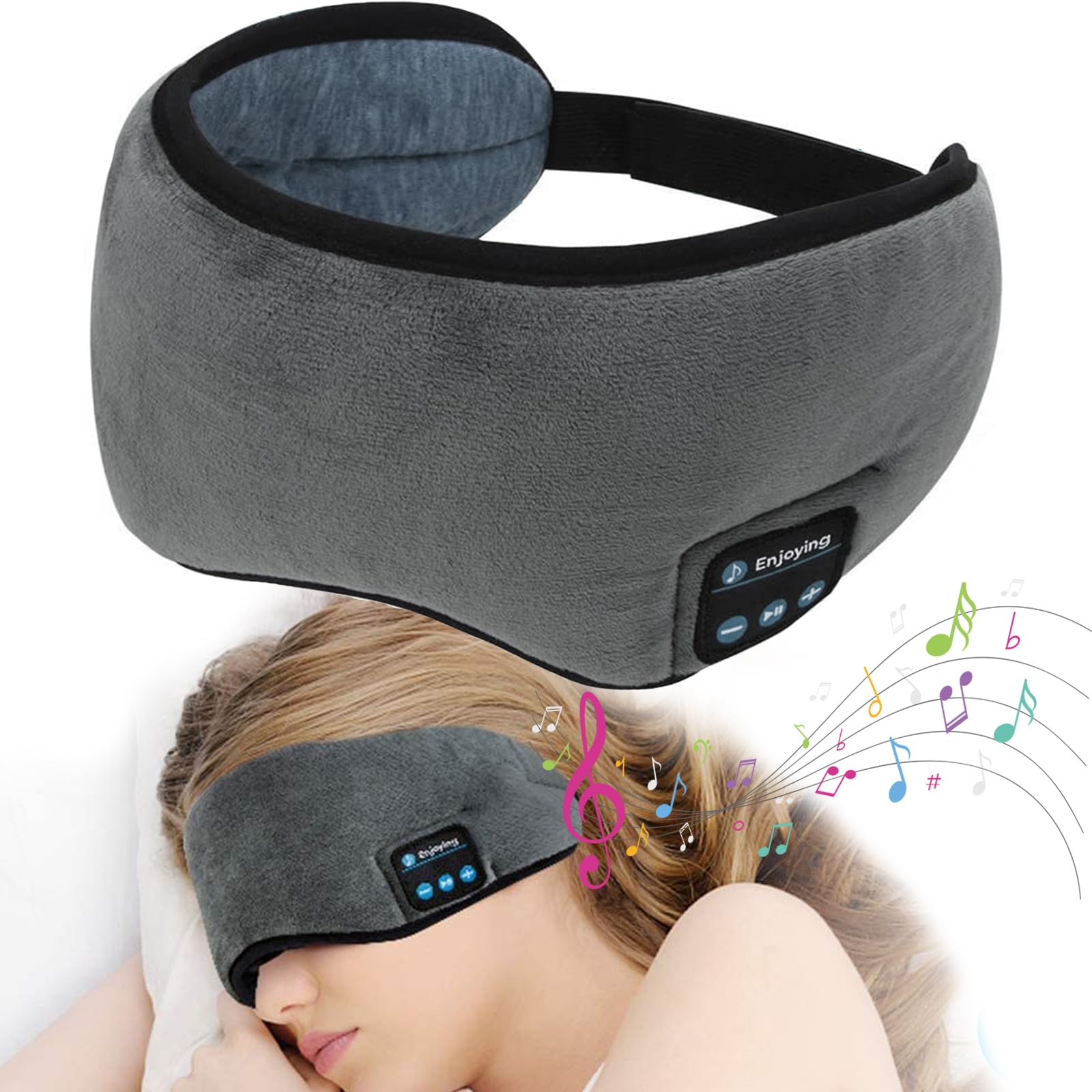 Antifaz para dormir bluetooth audifonos recargable
