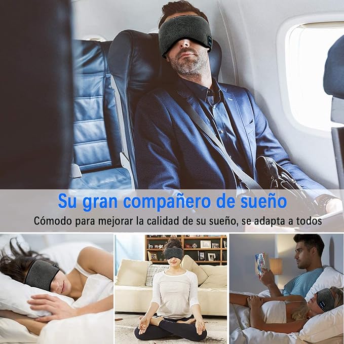 Antifaz para dormir bluetooth audifonos recargable - Image 5
